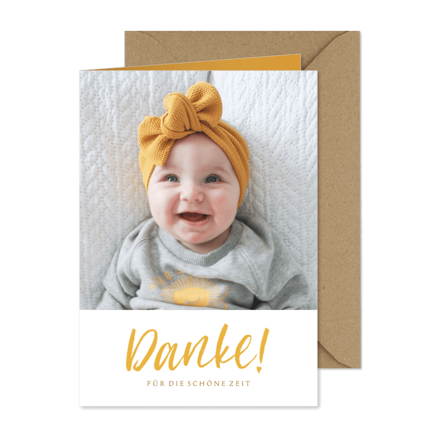 Fotokarte Danke - Karteneindruck