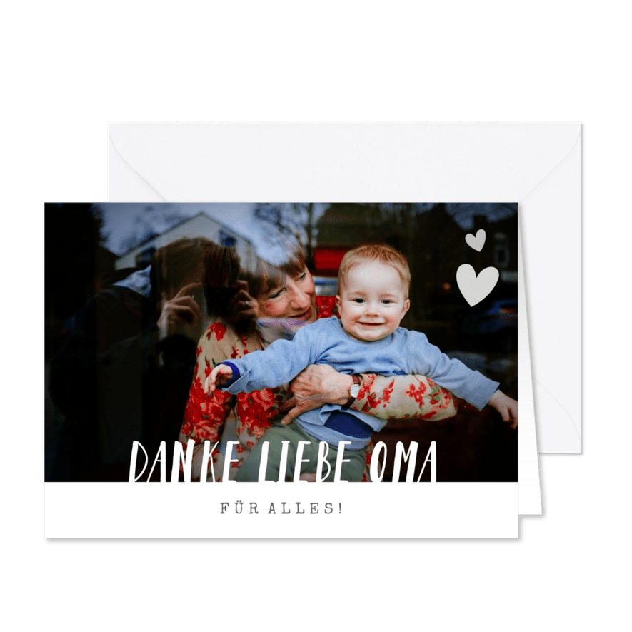 Fotokarte Dankeschön Babysitter - Karteneindruck