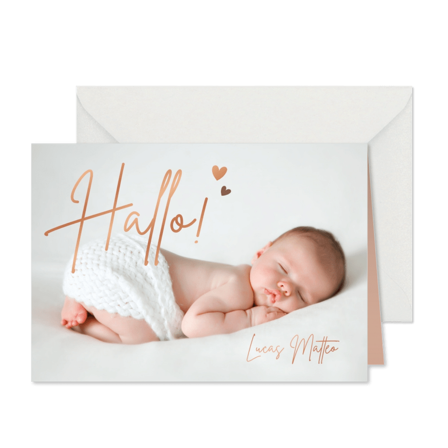 Fotokarte Danksagung zur Geburt - Karteneindruck