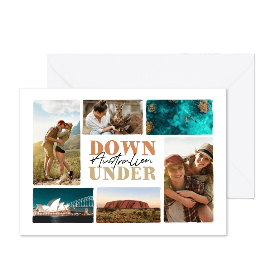 Fotokarte Down Under Australien - Kartenvorschau