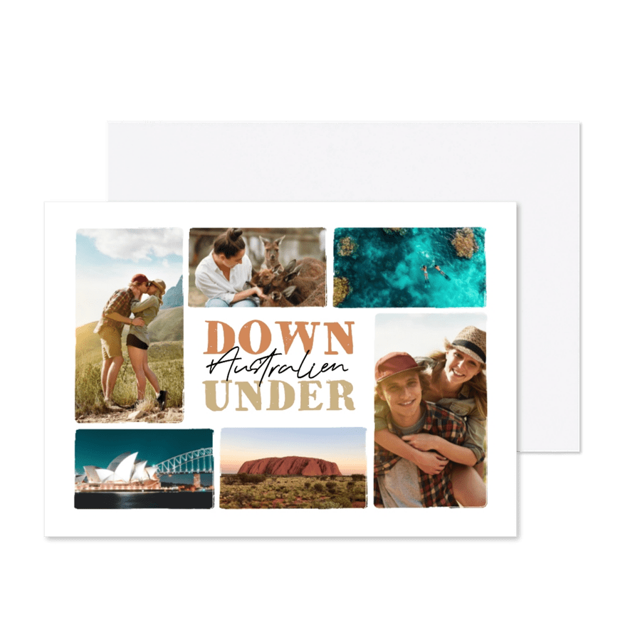 Fotokarte Down Under Australien - Kartenvorschau