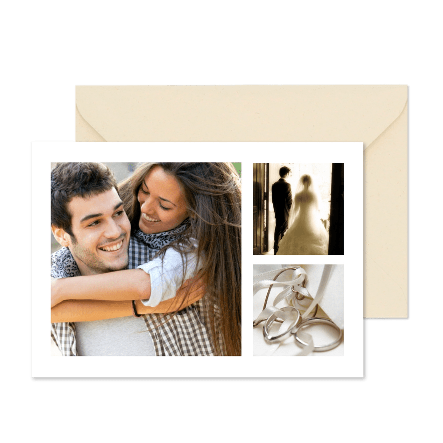 Fotokarte drei Fotos - Karteneindruck
