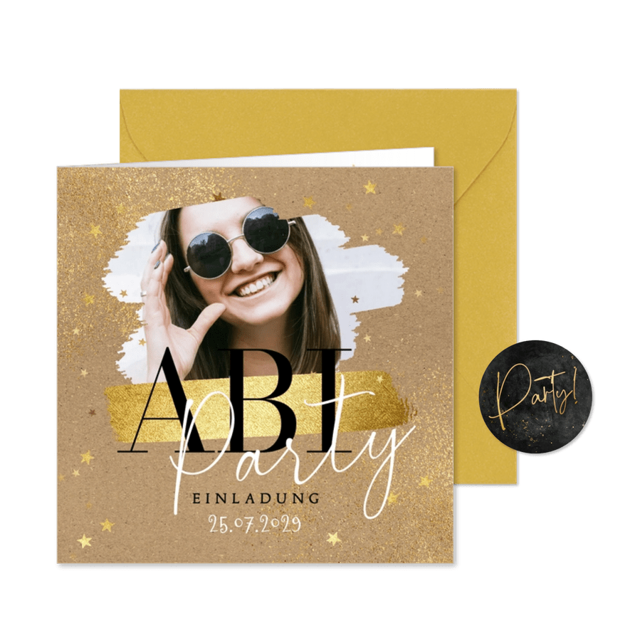 Fotokarte Einladung Abiparty - Karteneindruck
