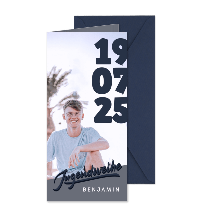 Fotokarte Einladung Jugendweihe - Karteneindruck