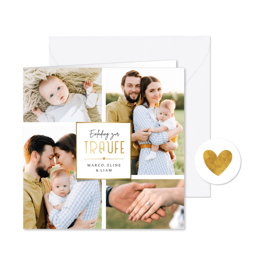 Fotokarte Einladung zur 'Traufe' - Karteneindruck