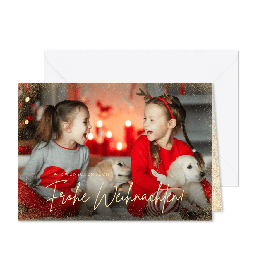 Fotokarte Frohe Weihnachten - Karteneindruck