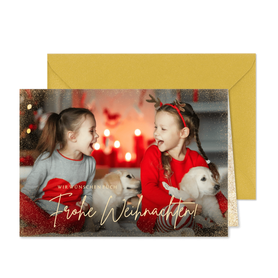Fotokarte Frohe Weihnachten - Karteneindruck