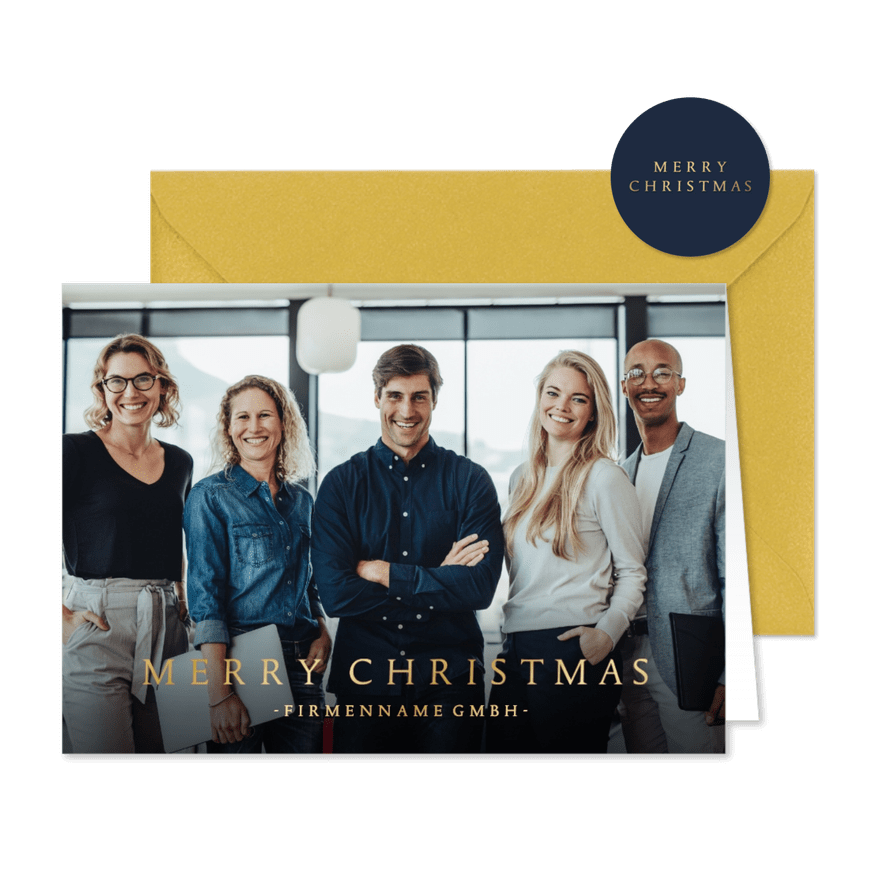 Fotokarte geschäftlich Weihnachten - Karteneindruck

