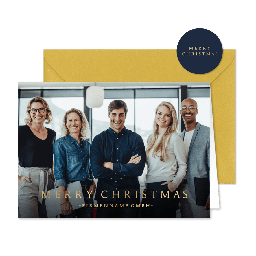 Fotokarte geschäftlich Weihnachten - Karteneindruck