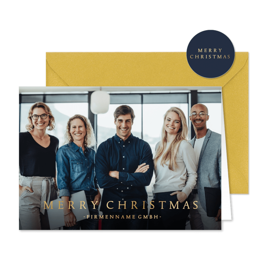 Fotokarte geschäftlich Weihnachten - Karteneindruck
