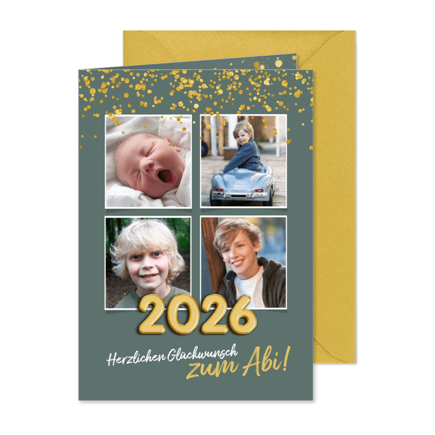 Fotokarte Glückwünsche zum bestandenen Abitur - Karteneindruck
