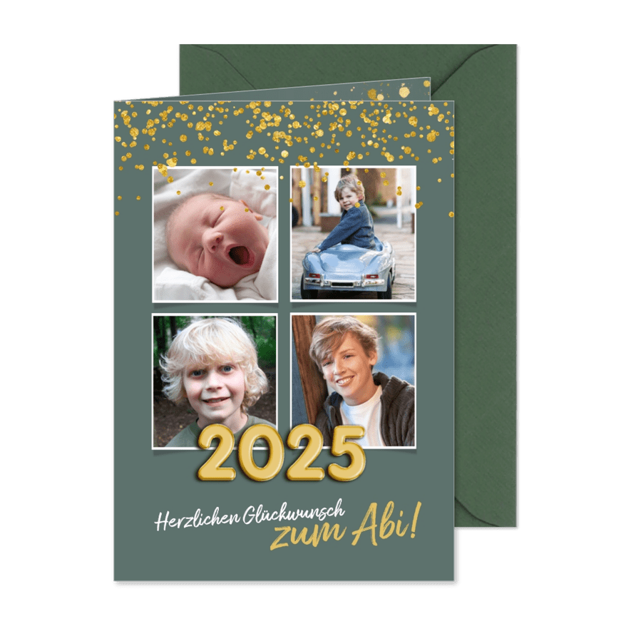 Fotokarte Glückwünsche zum bestandenen Abitur - Karteneindruck
