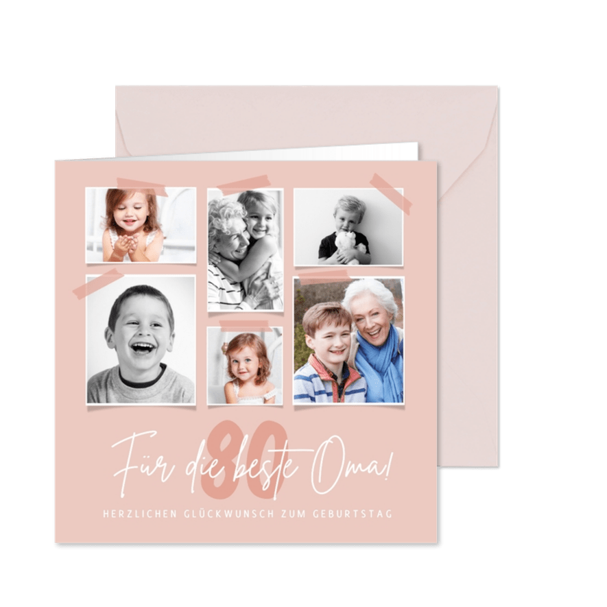 Fotokarte Glückwunsch zum Geburtstag Oma - Karteneindruck