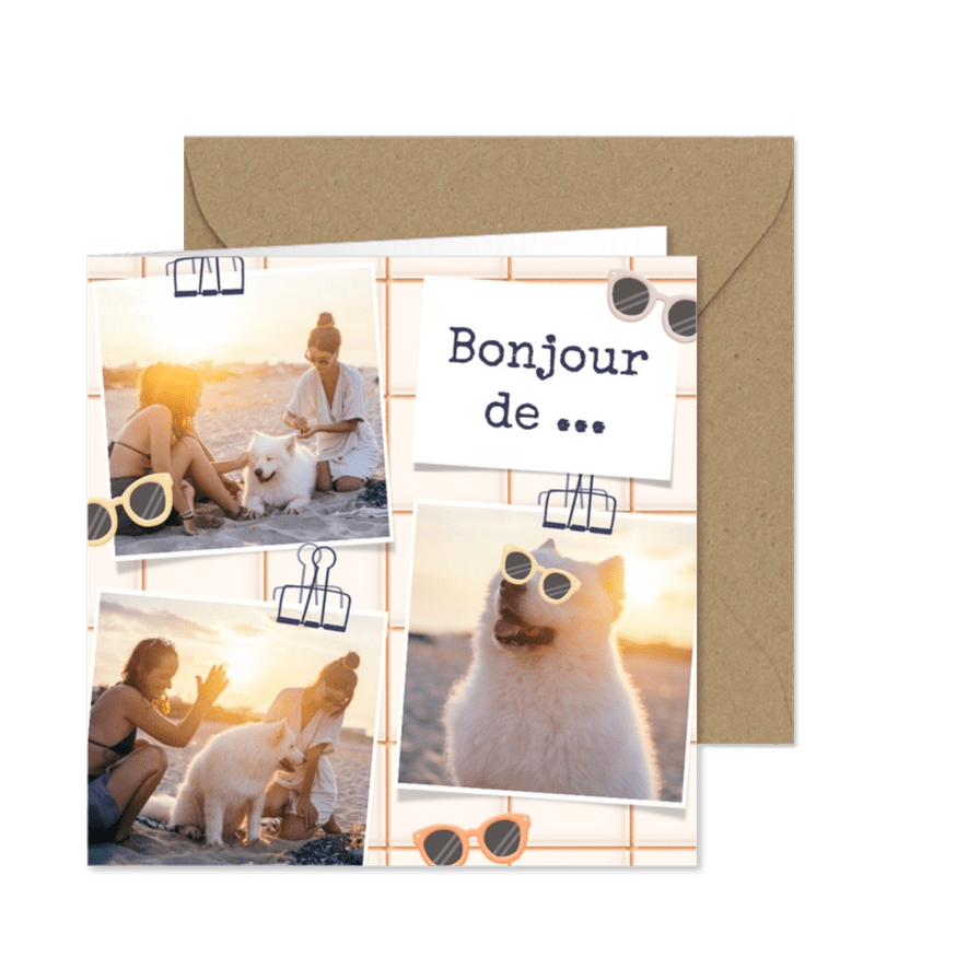 Fotokarte Grüße aus Frankreich ' Bonjour de ...' - Kartenvorschau
