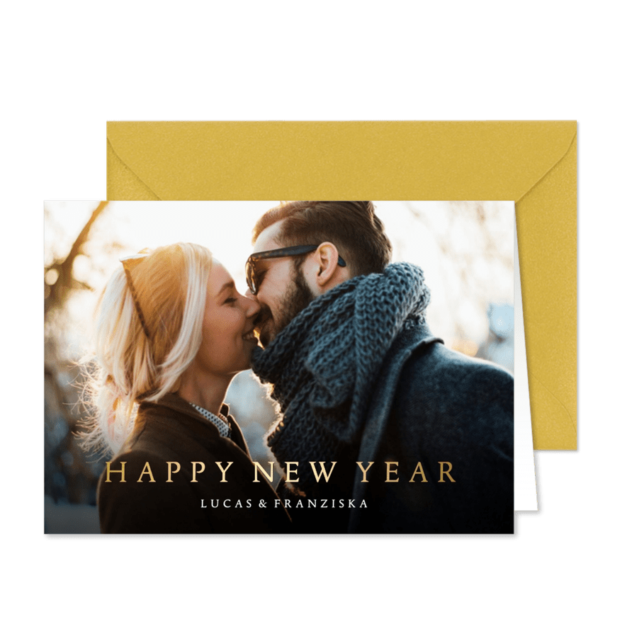 Fotokarte 'Happy New Year' - Karteneindruck
