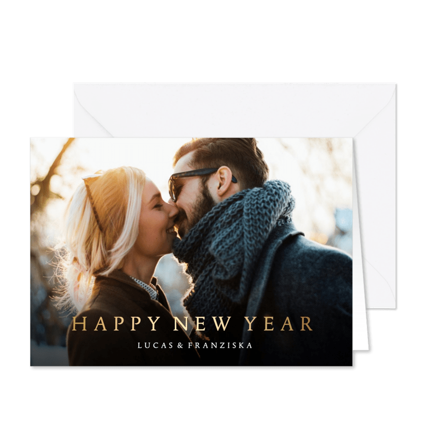 Fotokarte 'Happy New Year' - Karteneindruck