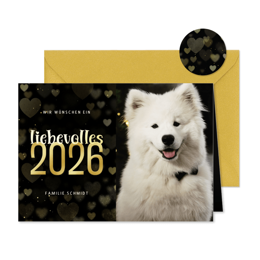 Fotokarte liebevolles 2026 - Karteneindruck
