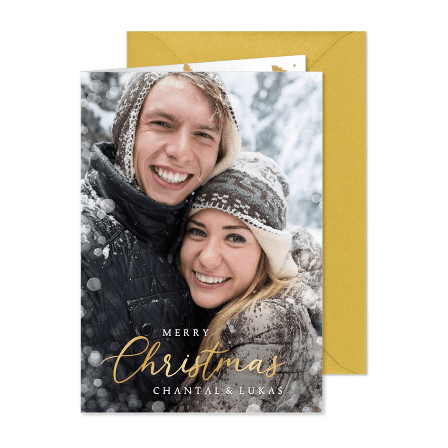 Fotokarte 'Merry Christmas' - Karteneindruck
