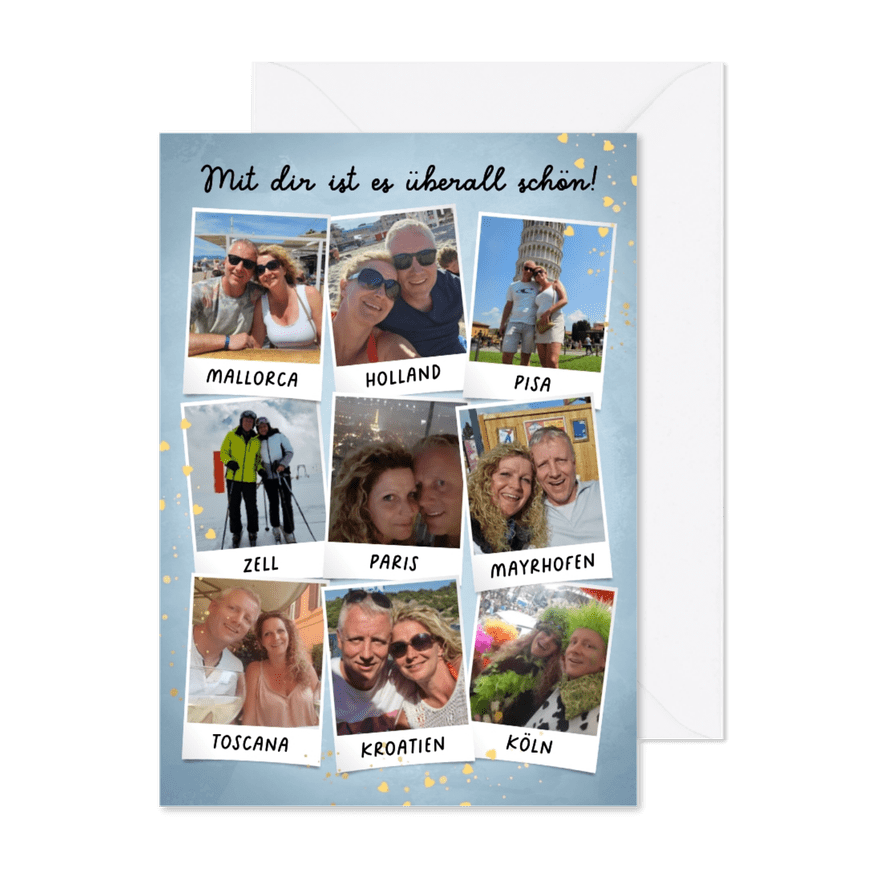 Fotokarte 'Mit dir ist es überall schön' - Karteneindruck
