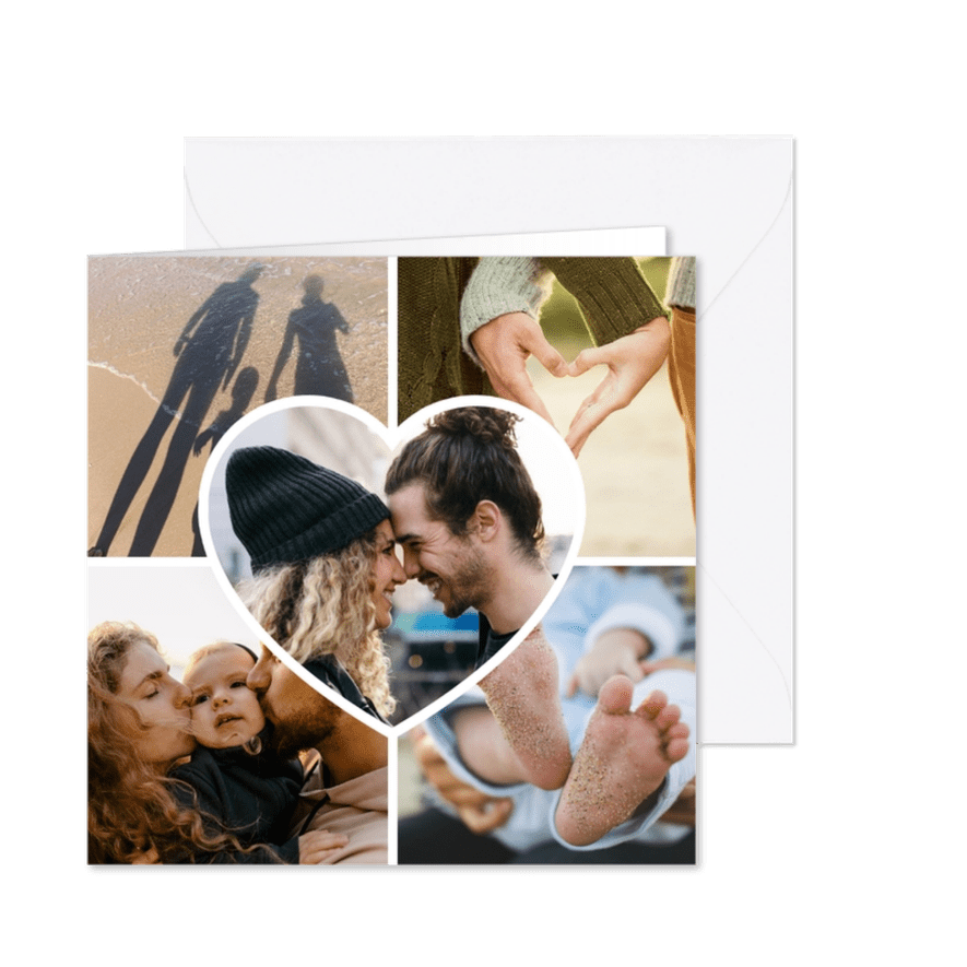 Fotokarte mit Herz - Karteneindruck