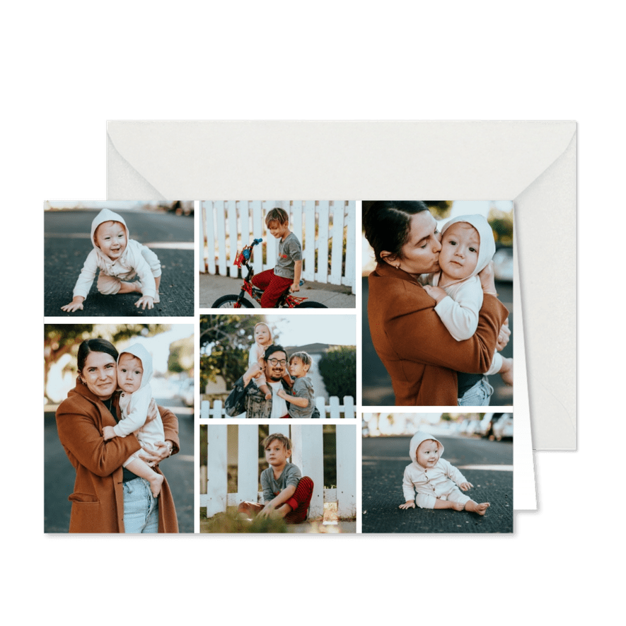 Fotokarte mit sieben Fotos - Kartenvorschau