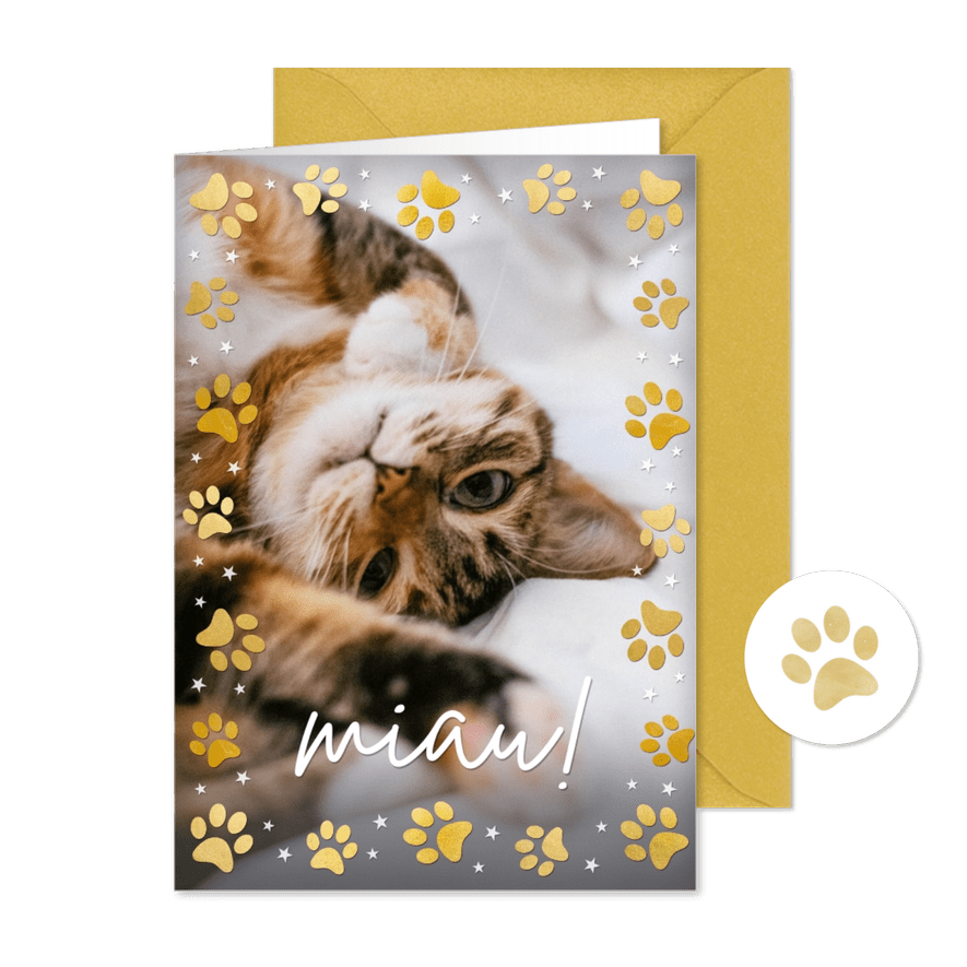 Fotokarte mit Tierfoto - Karteneindruck
