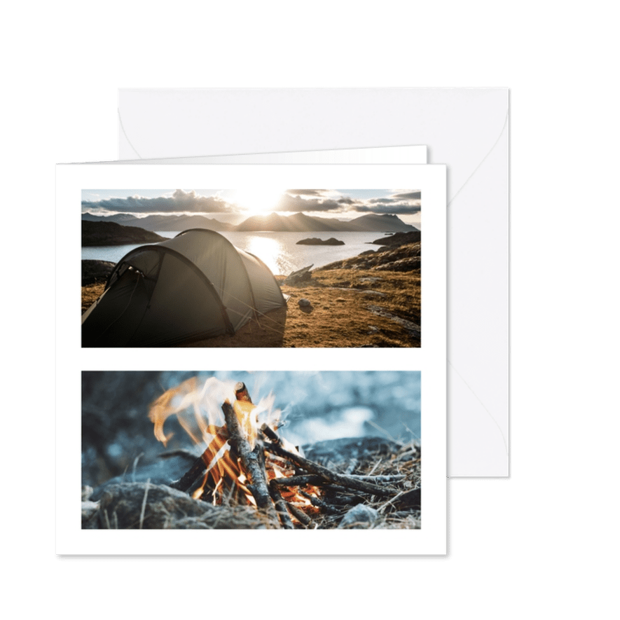 Fotokarte quadratisch zwei Fotos - Karteneindruck
