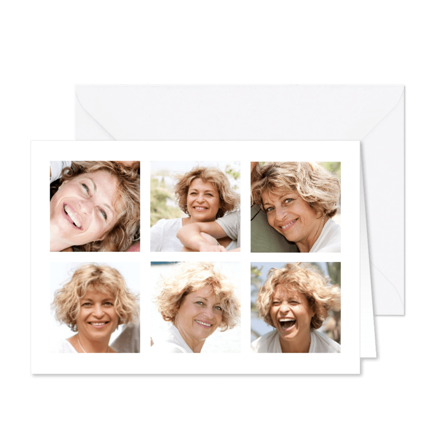 Fotokarte sechs Fotos - Karteneindruck
