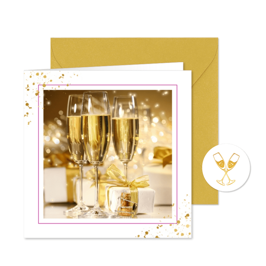 Fotokarte Sektempfang / Feier - Karteneindruck
