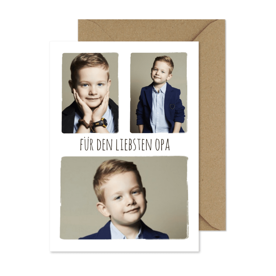 Fotokarte Serie aus drei Fotos - Karteneindruck
