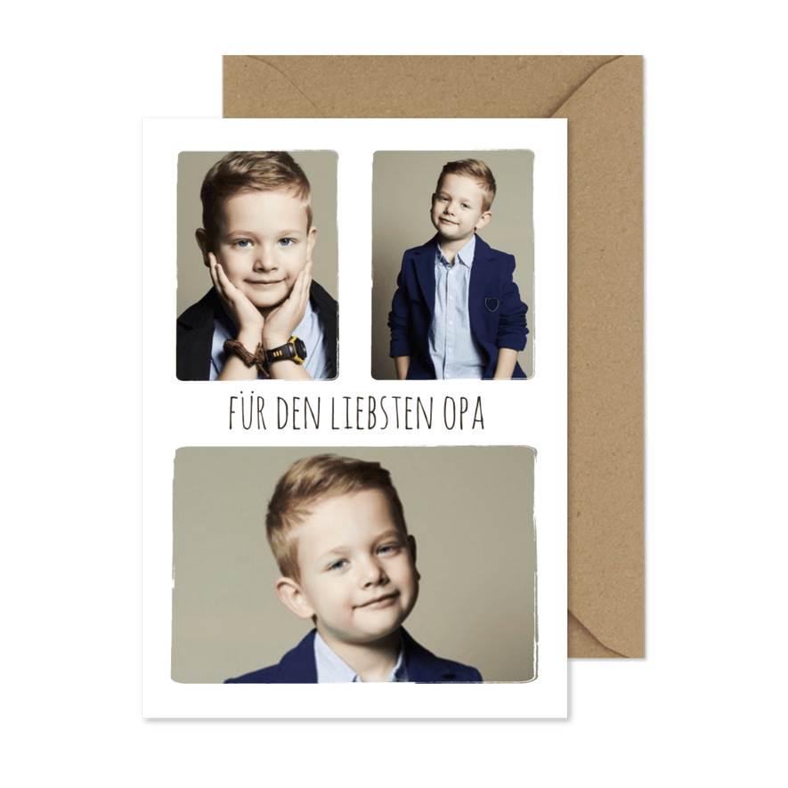 Fotokarte Serie aus drei Fotos - Karteneindruck
