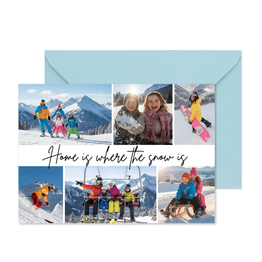 Fotokarte Skiurlaub 6 Fotos - Karteneindruck
