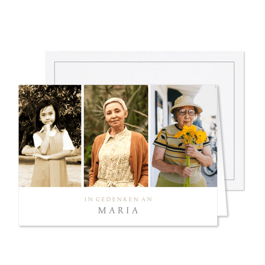 Fotokarte Sterbebild Bilderreihe - Karteneindruck
