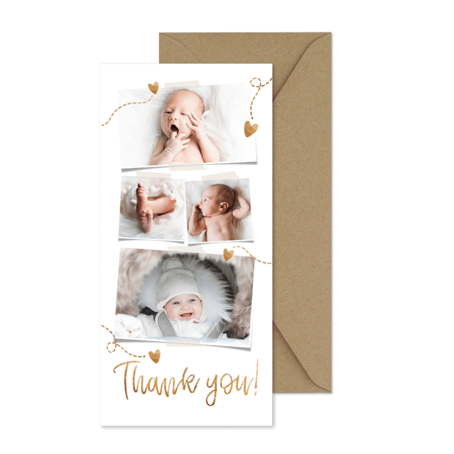 Fotokarte Thank you - Karteneindruck