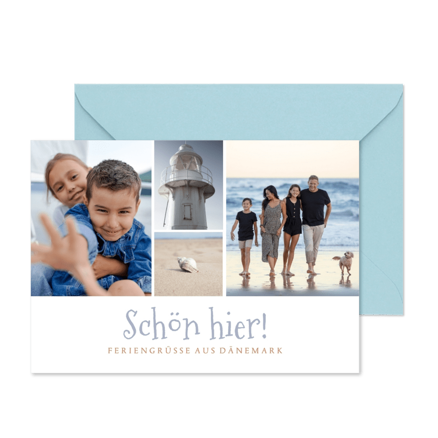 Fotokarte Urlaub Dänemark Leuchtturm - Karteneindruck