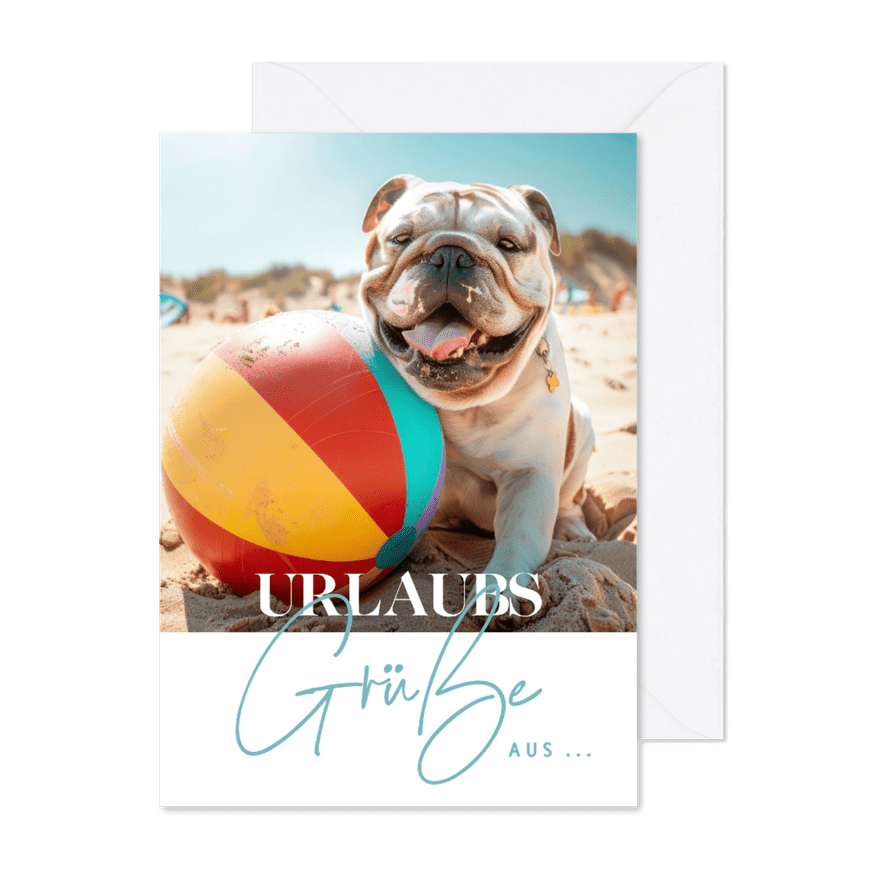 Fotokarte Urlaub mit Hund - Kartenvorschau
