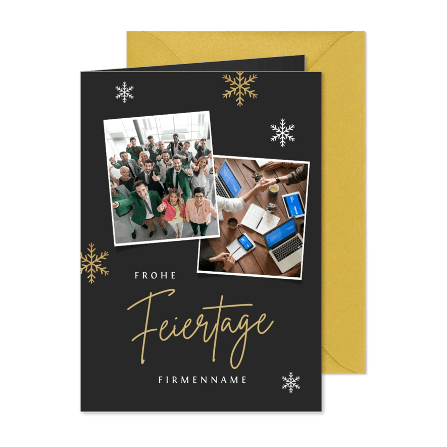 Fotokarte Weihnachten geschäftlich - Karteneindruck