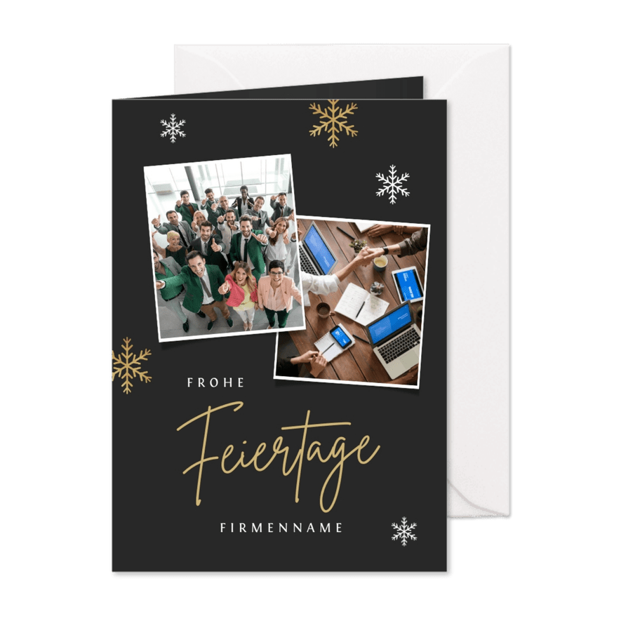Fotokarte Weihnachten geschäftlich - Karteneindruck