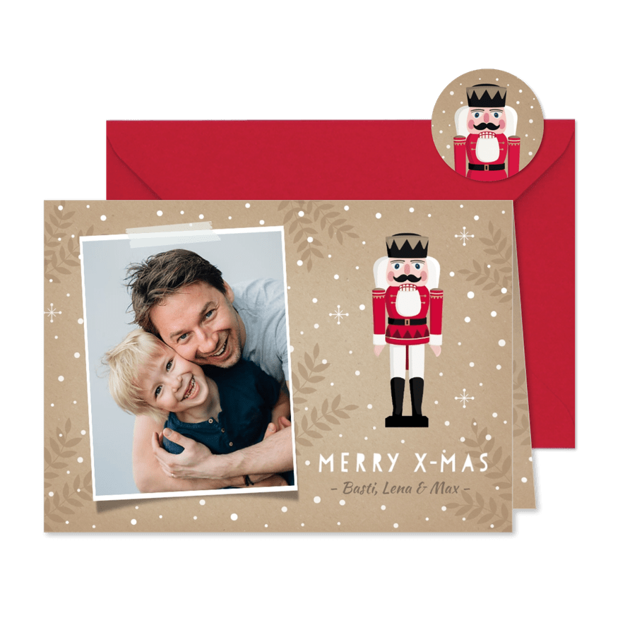 Fotokarte Weihnachten Nussknacker - Karteneindruck