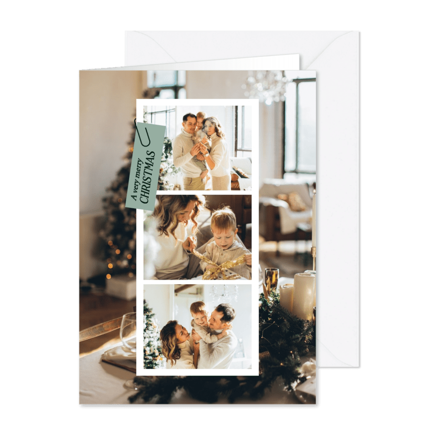 Fotokarte Weihnachtsgrüße 'A very merry Christmas' - Karteneindruck