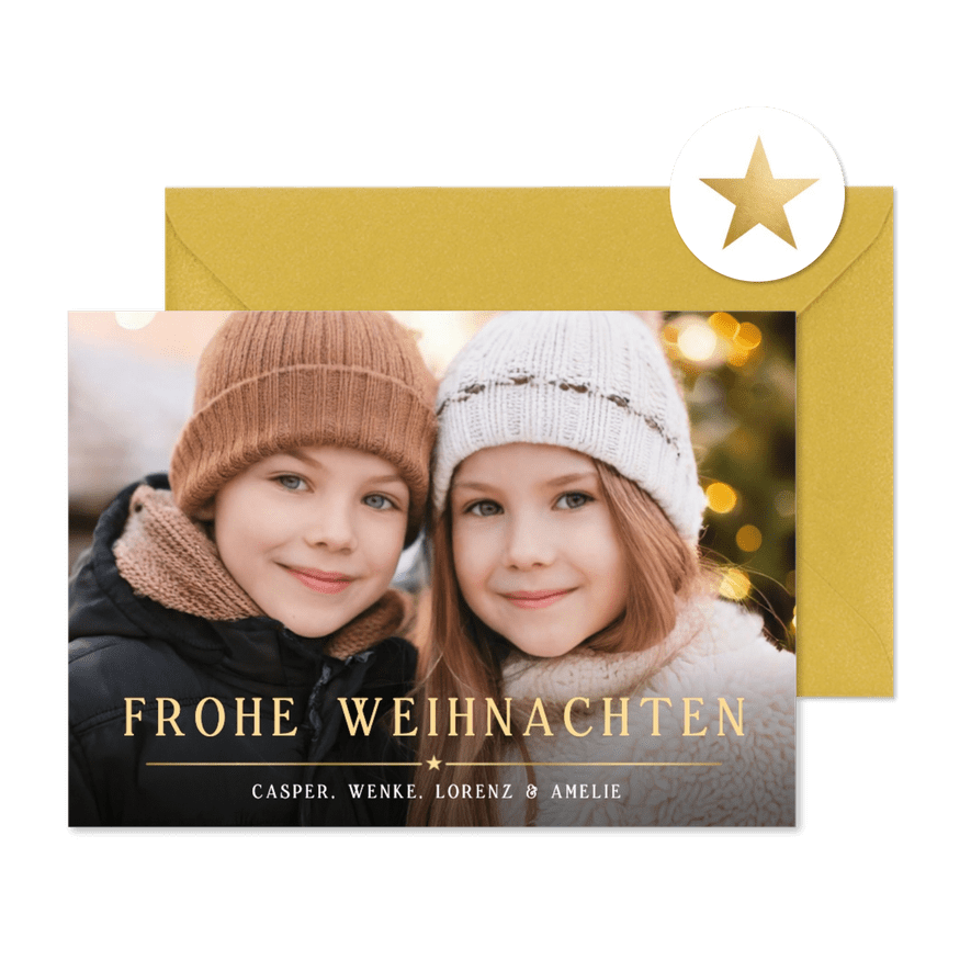 Fotokarte Weihnachtsgruß - Karteneindruck
