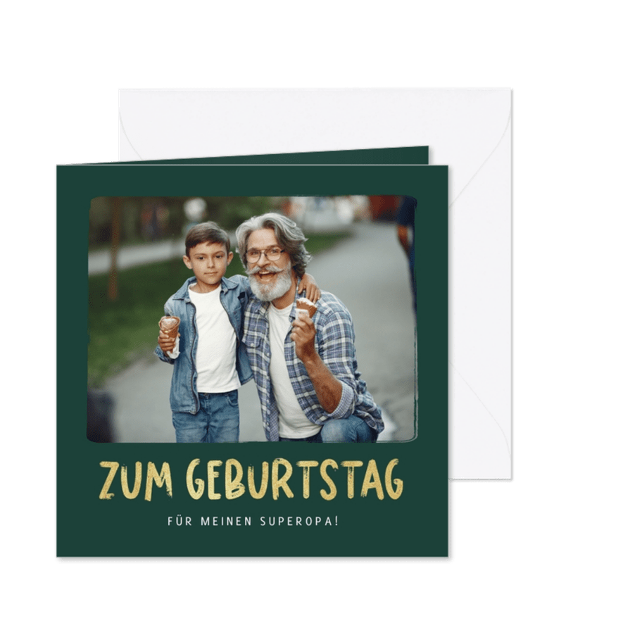 Fotokarte zum Geburtstag - Karteneindruck