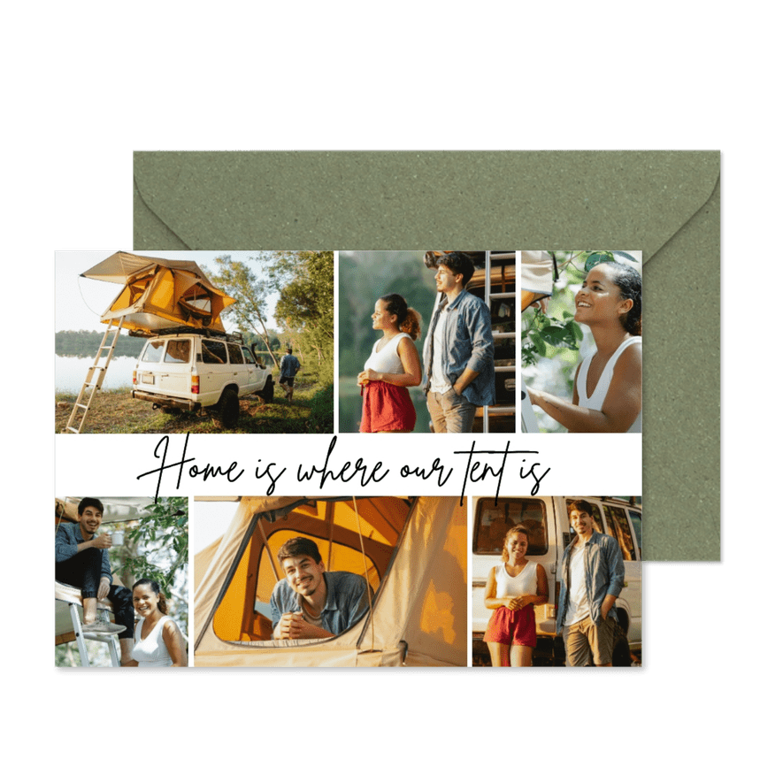 Fotokarte zwei Bilderreihen - Karteneindruck