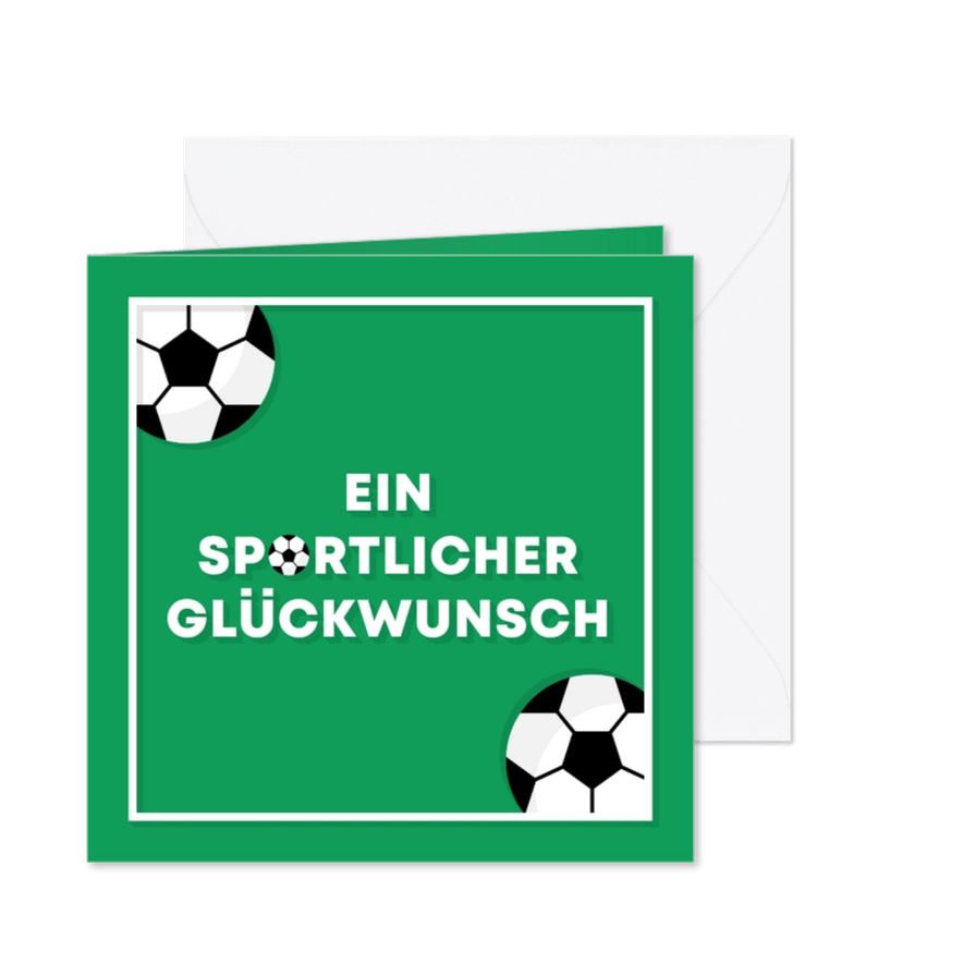 Fußball Glückwunschkarte - Karteneindruck