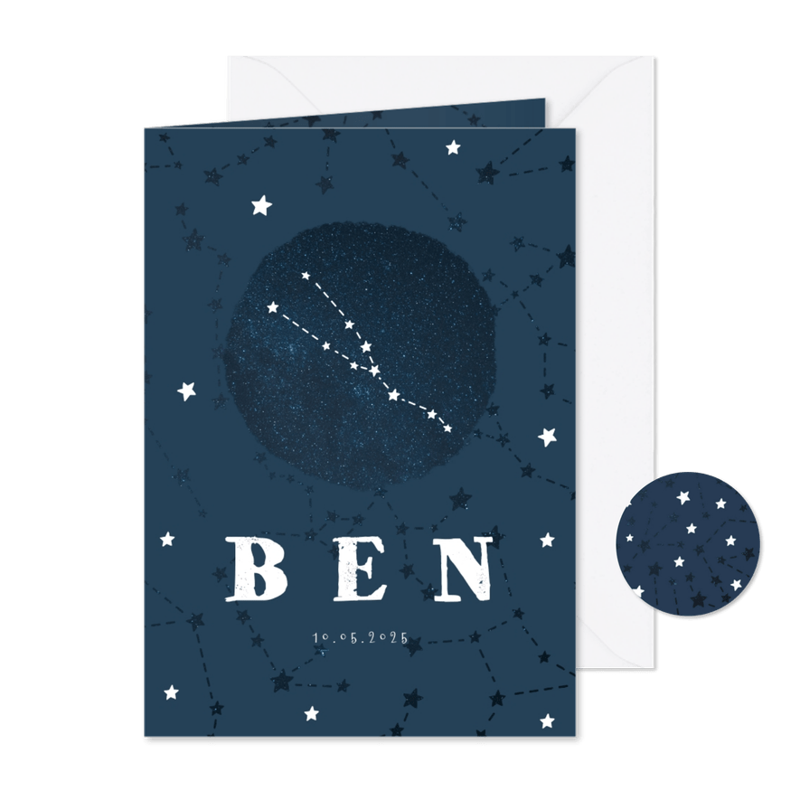 Geburtskarte Sternzeichen Stier Foto innen - Karteneindruck
