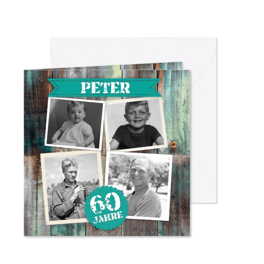 Geburtstagseinladung Durch die Jahre - Karteneindruck
