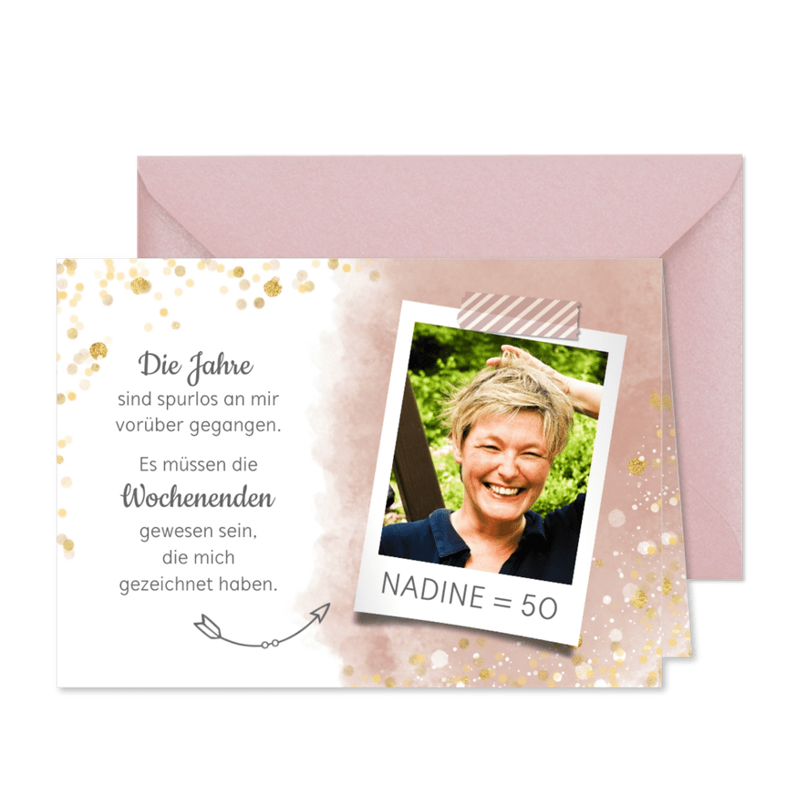 Geburtstagseinladung Foto mit Spruch Wochenenden - Karteneindruck
