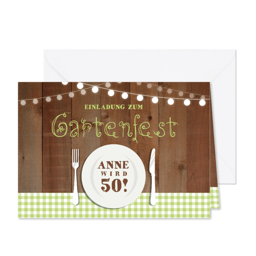 Geburtstagseinladung zum Gartengeburtstag - Kartenvorschau