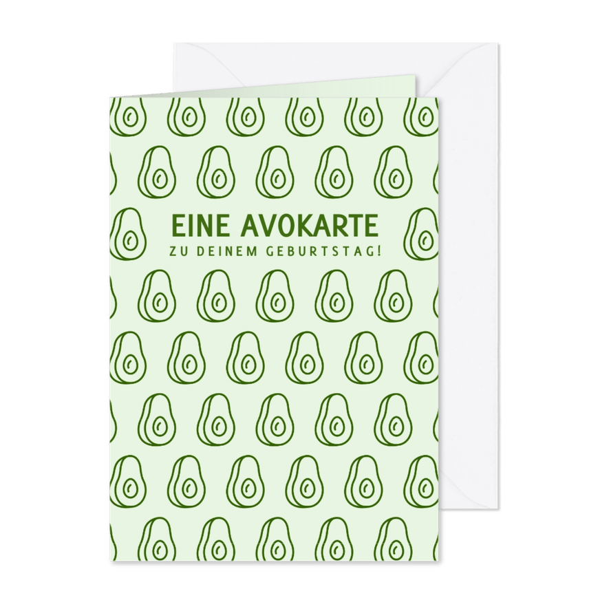 Geburtstagskarte Avocados 'Avokarte' - Karteneindruck