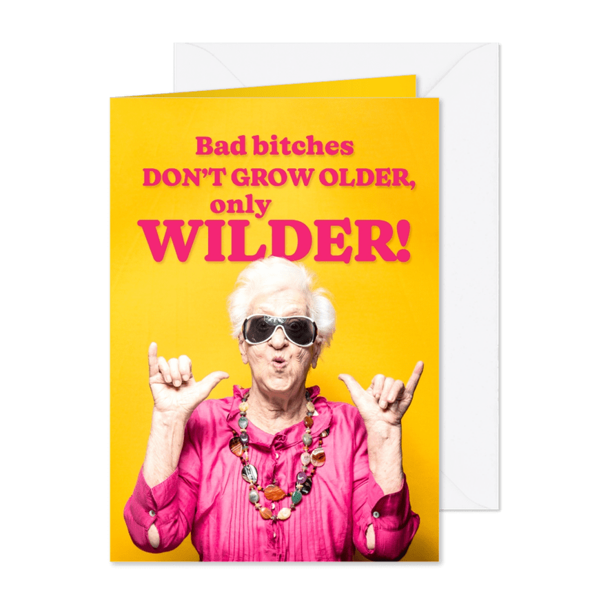 Geburtstagskarte 'Bad bitches' - Karteneindruck